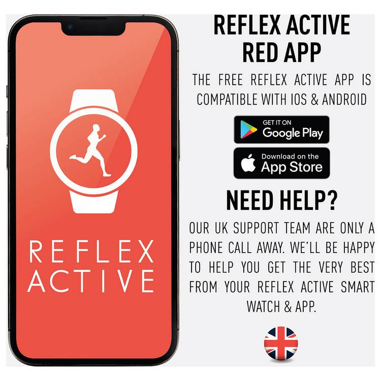Reflex Active Nexus Series 22 black calling smartwatch (British brand)