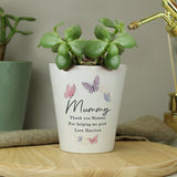 Butterfly small plant pot personalised ceramic - British product