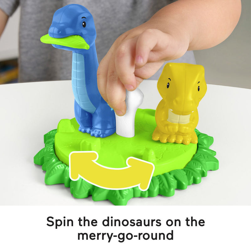 Fisher-Price Little People Spin & Play dinosaur playset, imported from the UK