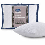 Silentnight luxury quilted duck feather medium pillow - British product