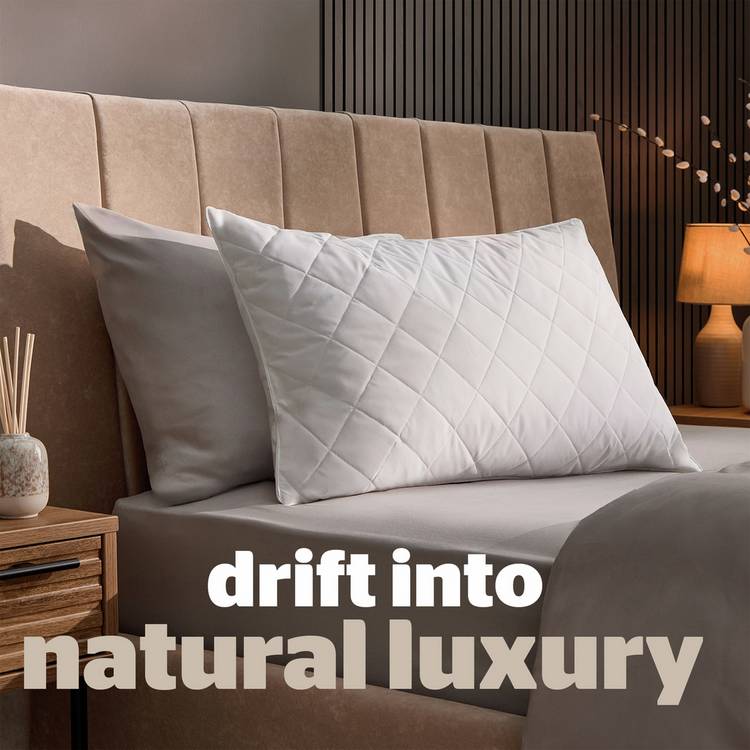 Silentnight luxury quilted duck feather medium pillow - British product