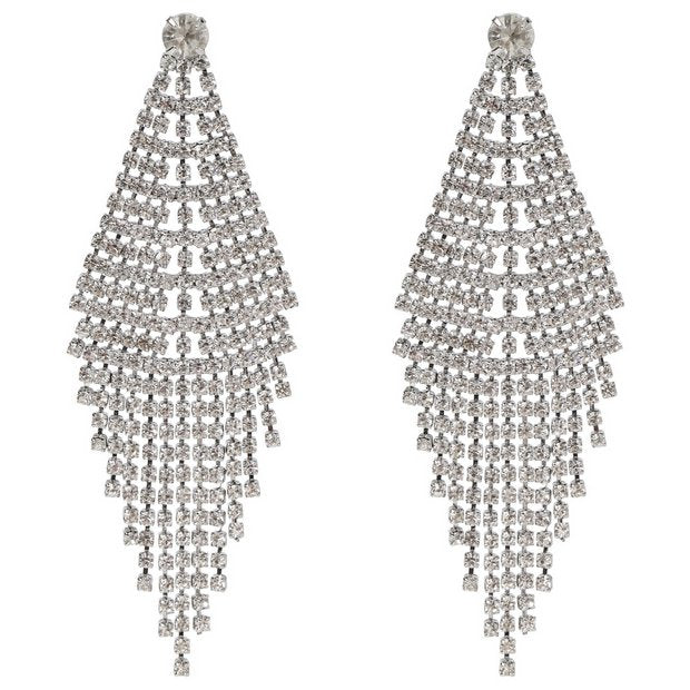 Liars & Lovers crystal chandelier drop earrings (British brand)