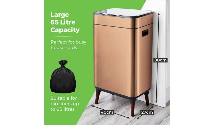 Tower 65 Litre Sensor Bin - Copper GOODS Argos