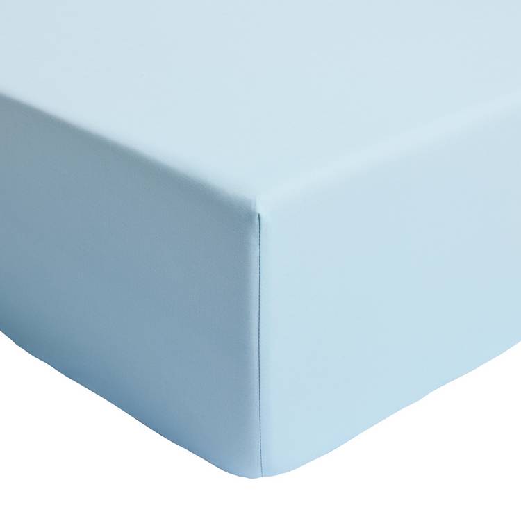 Habitat fitted sheet pale blue single - British product