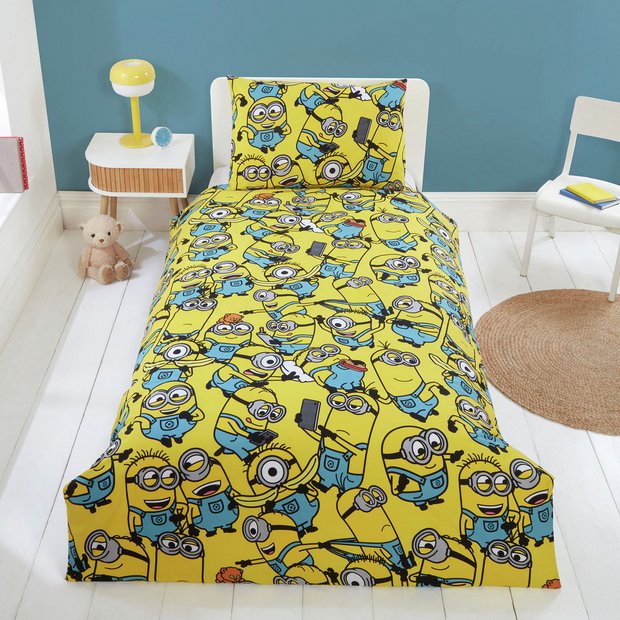 Minions kids bedding set yellow blue single (British brand)
