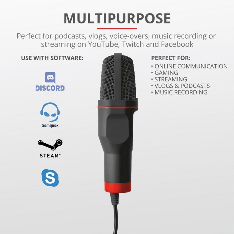 GXTrust GXT212 Mico USB microphone on tripod stand (British brand)