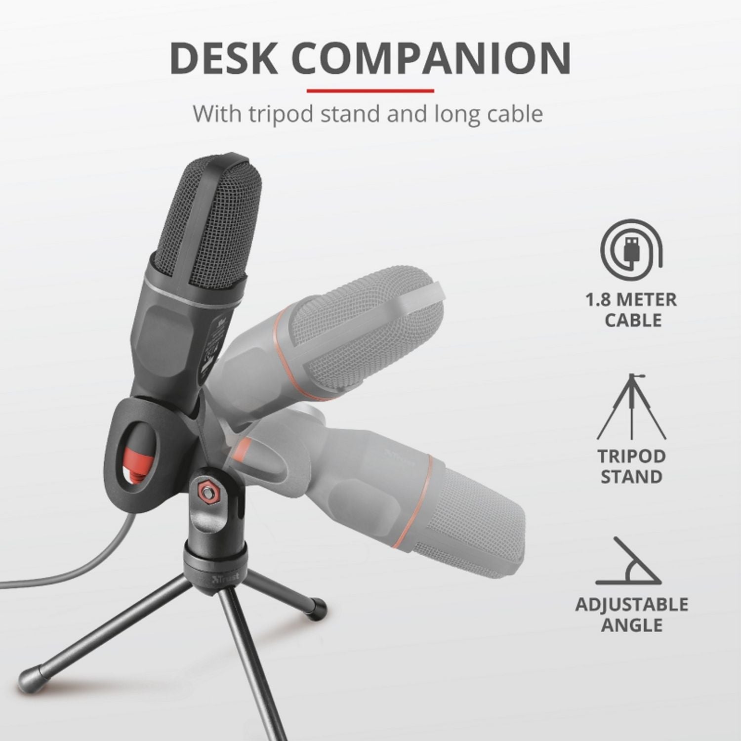 GXTrust GXT212 Mico USB microphone on tripod stand (British brand)