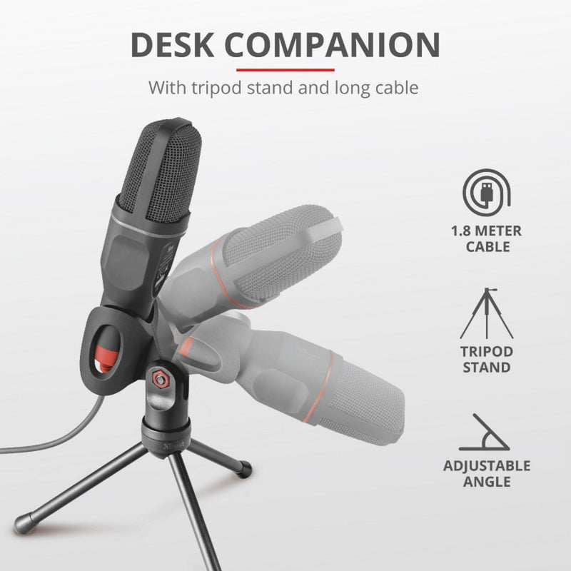 GXTrust GXT212 Mico USB microphone on tripod stand (British brand)