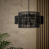 Argos Home black bamboo 2 tier lampshade 40cm - British product