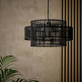 Argos Home black bamboo 2 tier lampshade 40cm - British product