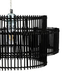 Argos Home black bamboo 2 tier lampshade 40cm - British product