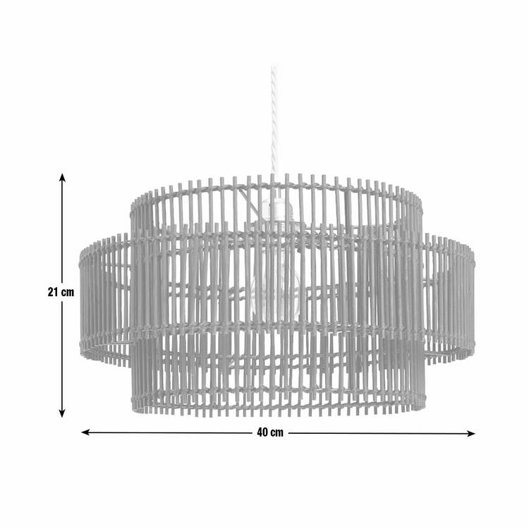 Argos Home black bamboo 2 tier lampshade 40cm - British product
