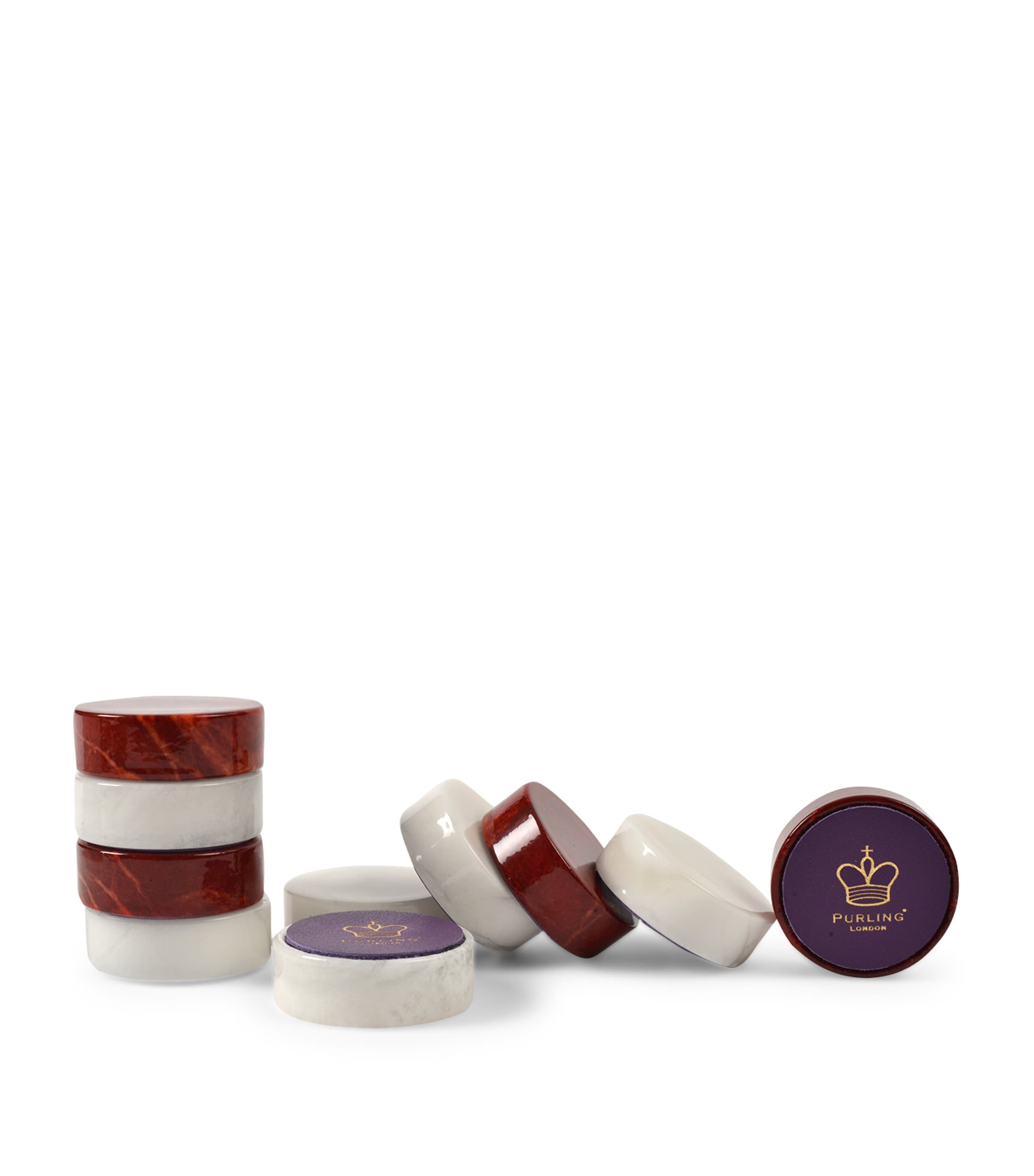 Purling alabaster stone checkers, imported from the UK