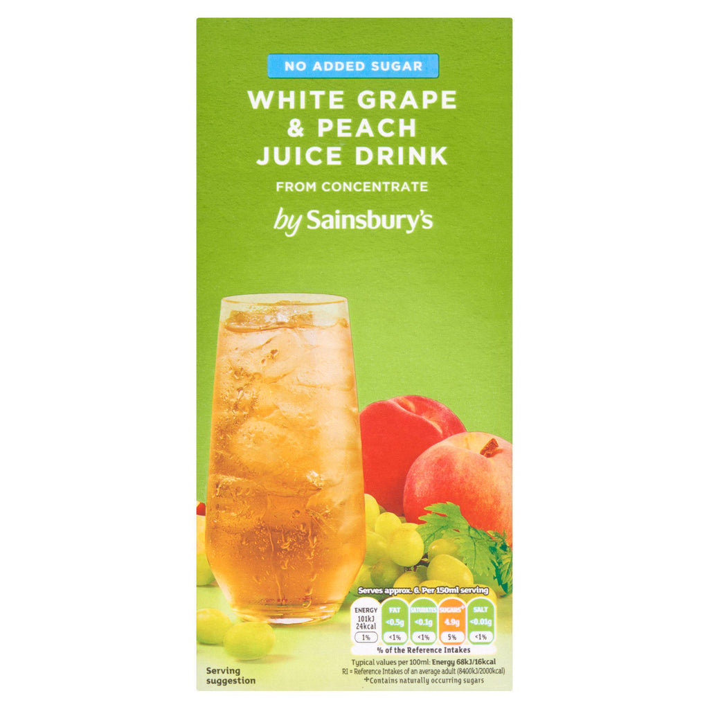 Sainsbury's Nas White Peach & Grape 1L