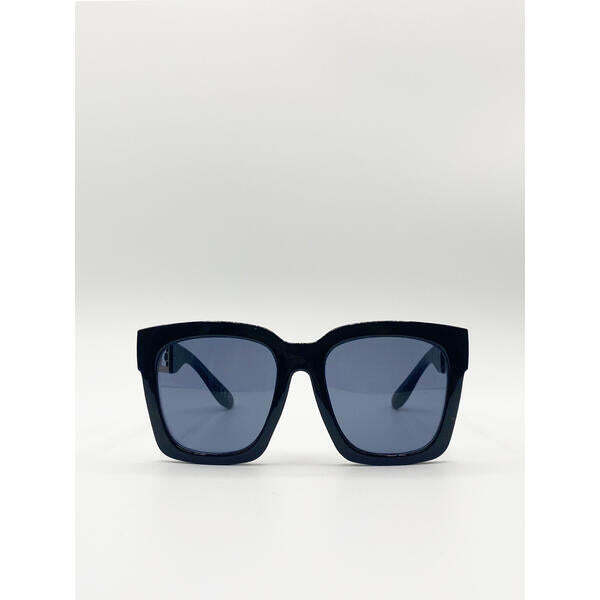 SVNX oversized sunglasses with gold chain detail, imported from the UK