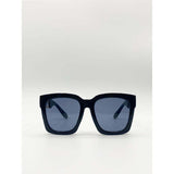 SVNX oversized sunglasses with gold chain detail, imported from the UK