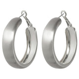 Liars & Lovers brushed hoop earrings 41mm drop (British brand)