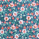 Habitat toddler bedding set strawberry floral blue 150x120cm, imported from the UK