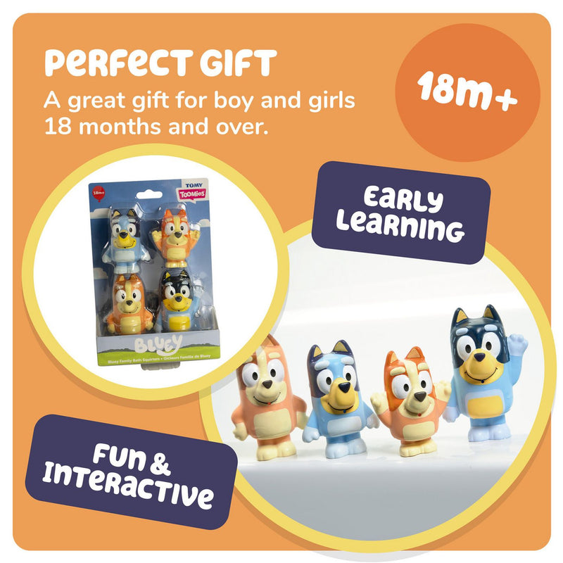 Bluey Family Bath Squirters 4-pack - British product