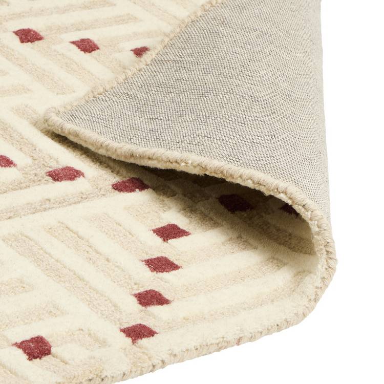Habitat wool rug crosshatch square beige 120x170cm - British product