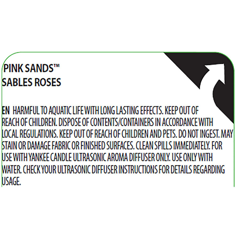 Yankee Candle diffuser refill Pink Sands 10ml, imported from the UK