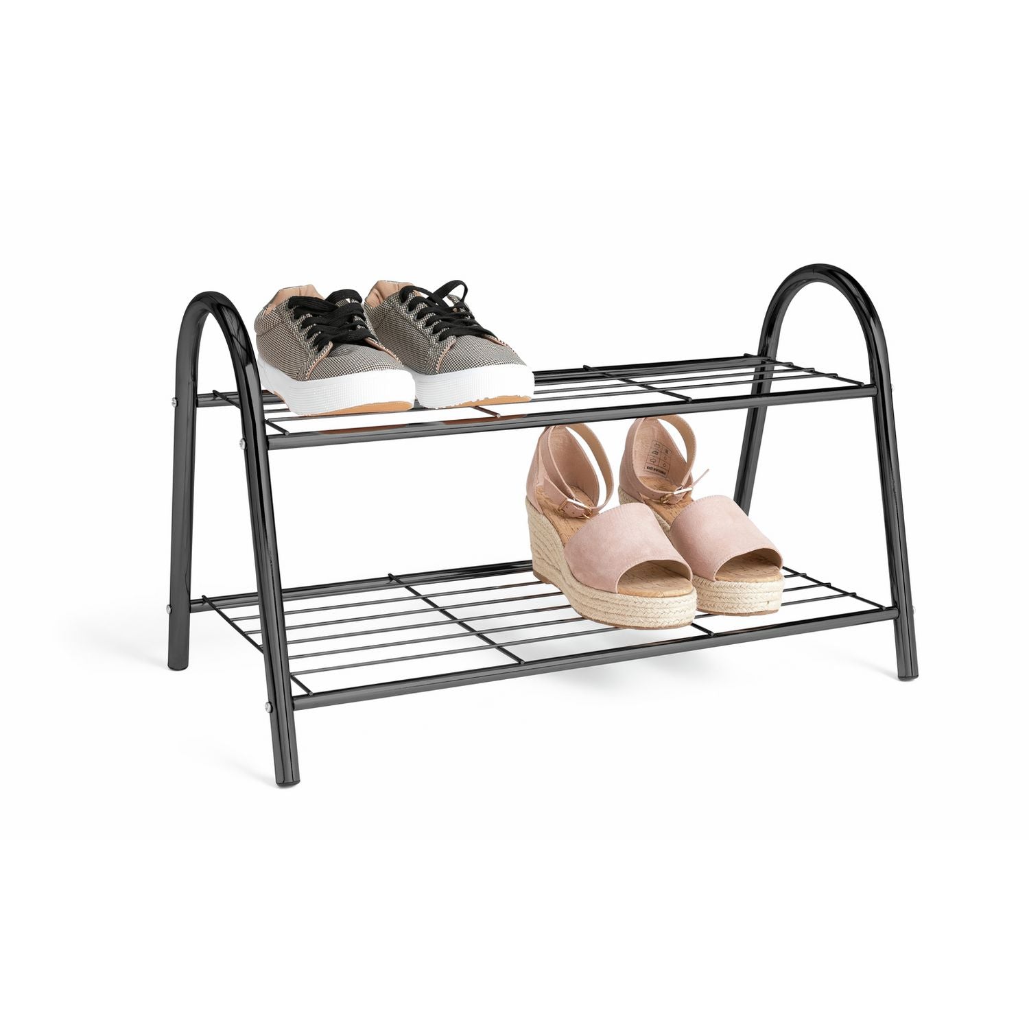 Argos Home Boutique shoe rack black 2 shelf, UK version