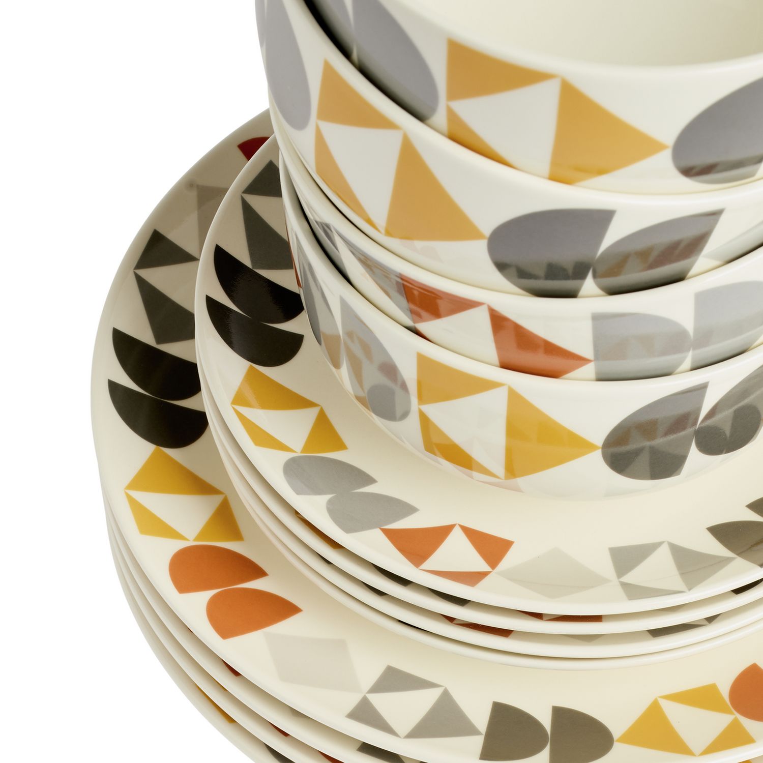 Argos Home Geo stoneware dinner set 12 piece, imported from the UK