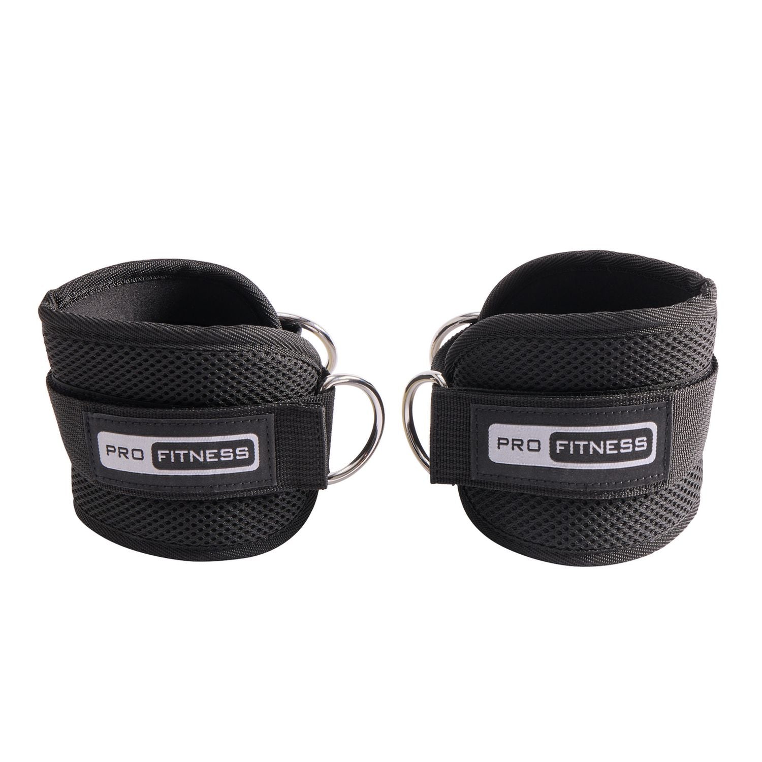 Pro Fitness ankle strap with steel D-ring, British product