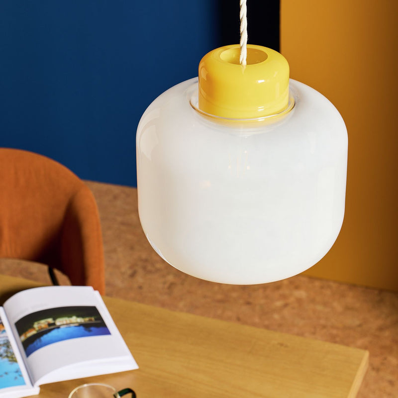Habitat Blue Glass Lampshade 24cm