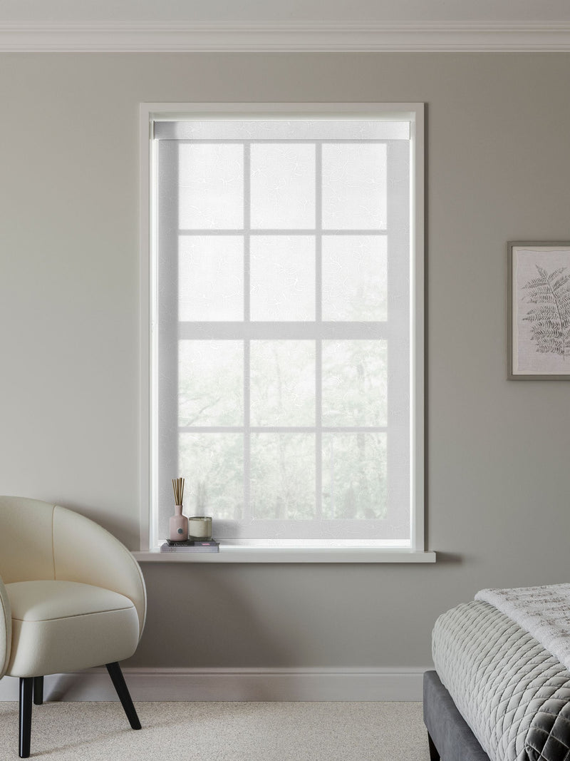 Surfry White sheer roller blind - British product