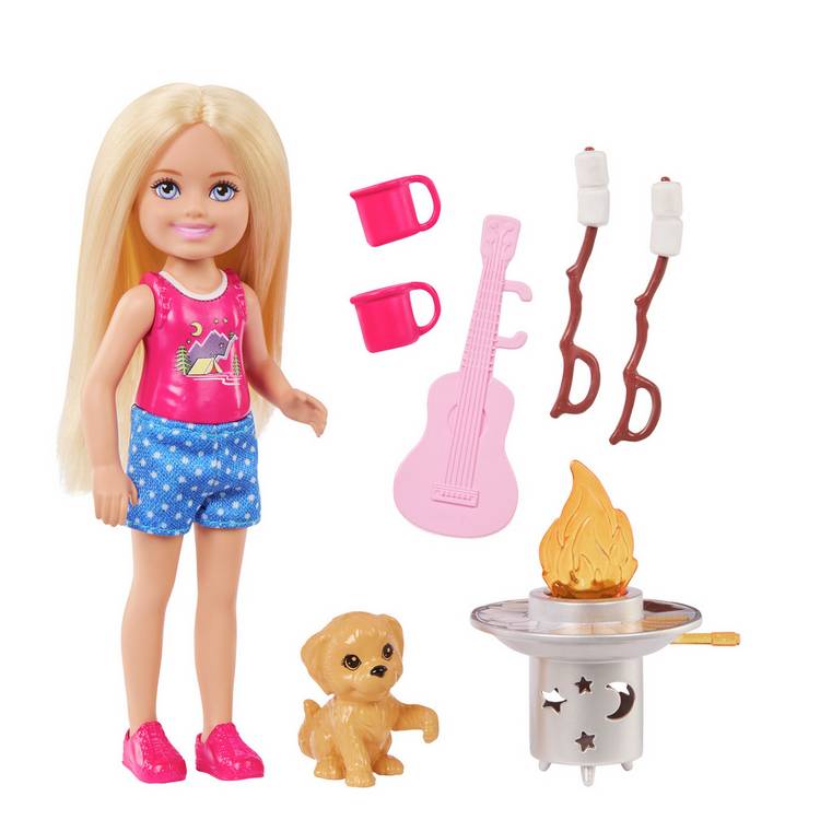 Barbie Chelsea Outdoor Adventures doll playset 16cm - British product