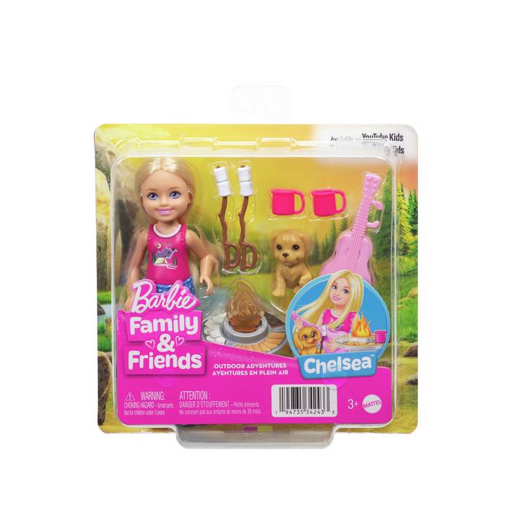 Barbie Chelsea Outdoor Adventures doll playset 16cm - British product