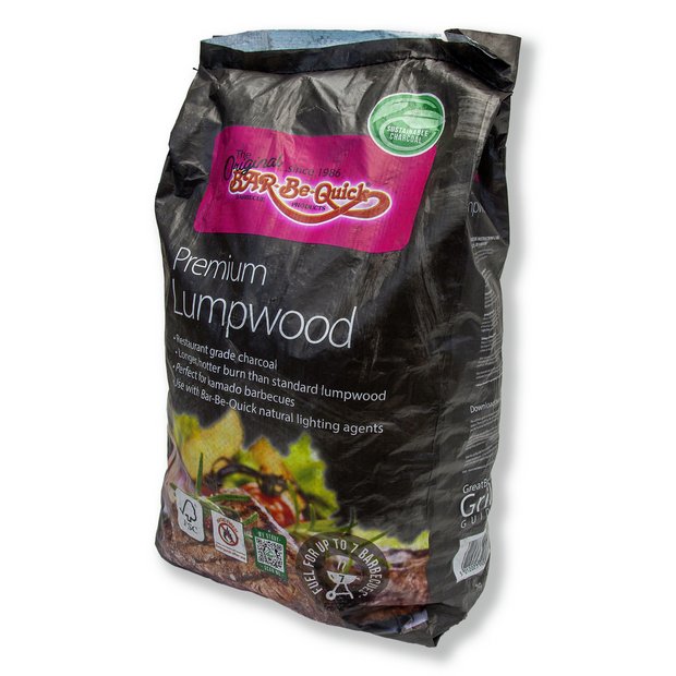 Bar-Be-Quick premium lumpwood charcoal 7kg (British brand)