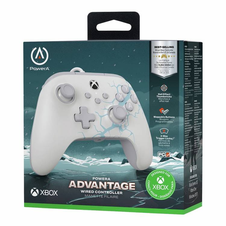 PowerA Advantage wired controller Ice White - British product