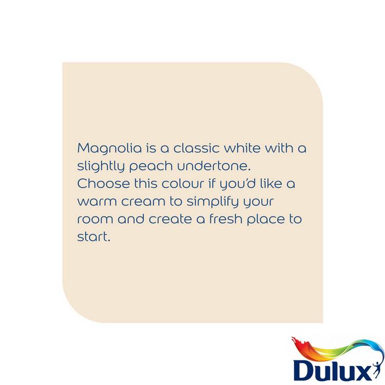 Dulux quick dry eggshell magnolia paint 750ml (British brand)