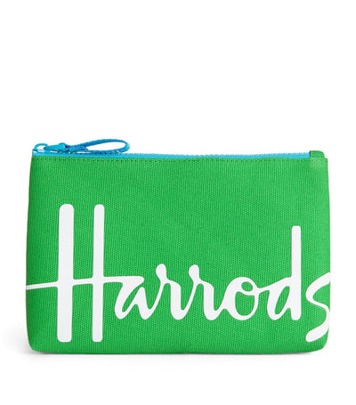 Harrods Harrods Small Cotton Logo Pouch- Buy online at McGrocer