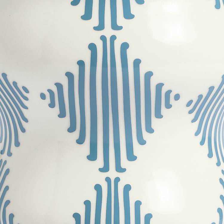 Habitat Harlequin blue ceramic flared vase, imported from the UK
