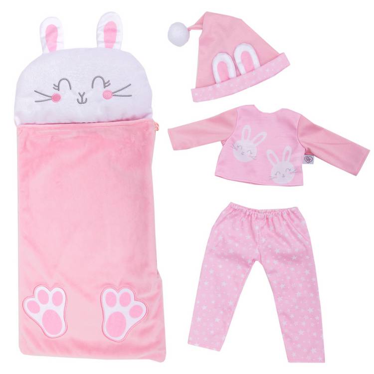 DesignaFriend Bunny Dreams sleepover set for 18-inch dolls, UK version