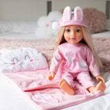 DesignaFriend Bunny Dreams sleepover set for 18-inch dolls, UK version