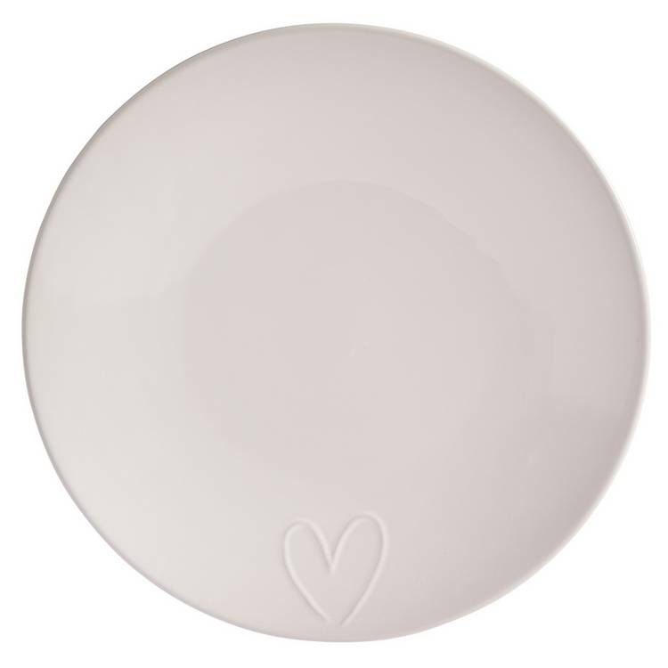 Argos Home embossed heart dinner set 12, imported from the UK