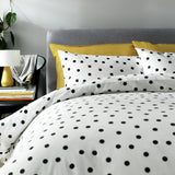 Habitat White & Black Spots Bedding Set-Double