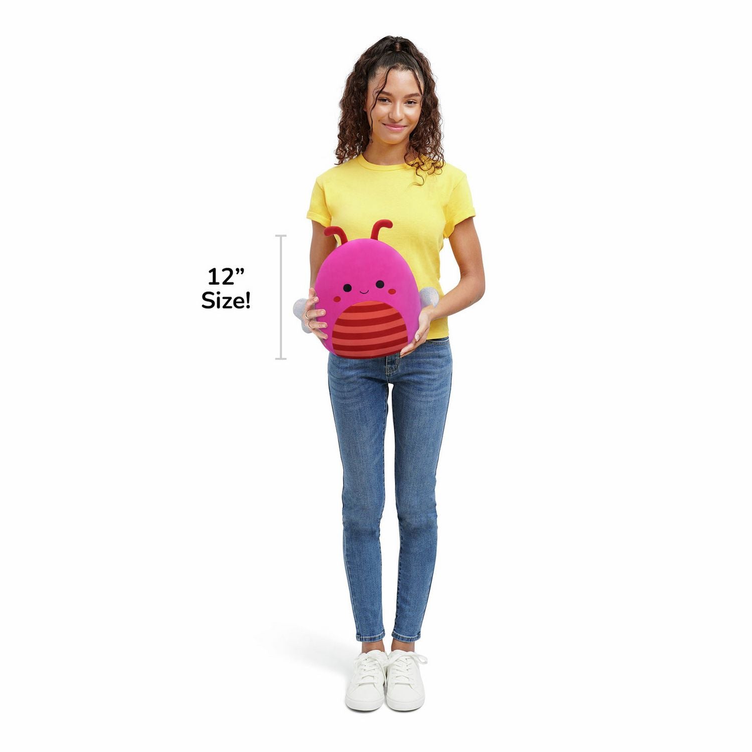 Squishmallows 12in Mara hot pink bee plush, imported from the UK