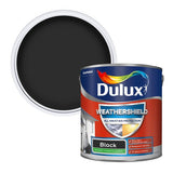 Dulux Weathershield black matt exterior paint 2.5L - British product