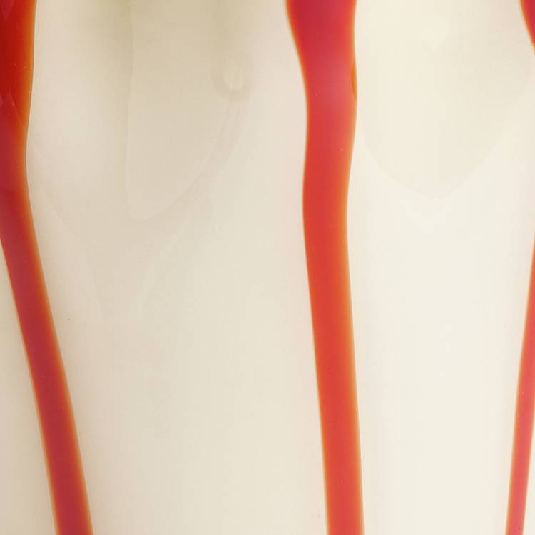 Habitat milk glass handkerchief stripe vase 29cm, imported from the UK