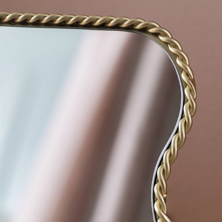 Habitat dressing table mirror gold rope twist 21x16cm (British brand)