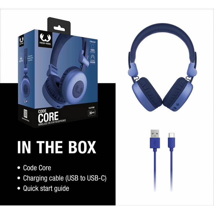 Fresh 'n Rebel Code Core wireless on-ear headphones (British brand)