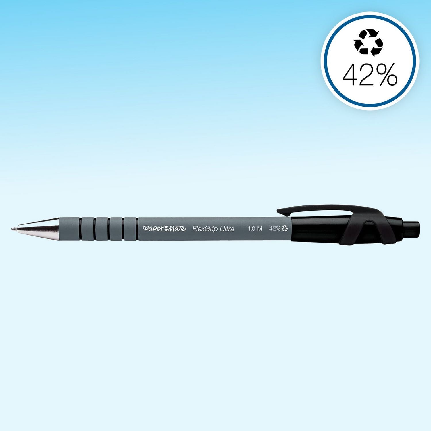 Paper Mate Flex Grip black ballpoint pens pack of 5 - British product