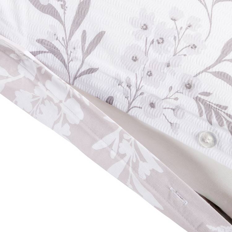Argos Home Blossom seersucker white single bedding set (British brand)