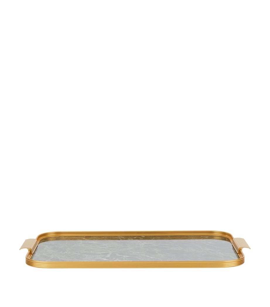 Kaymet marble ribbed serving tray 51cm, UK version