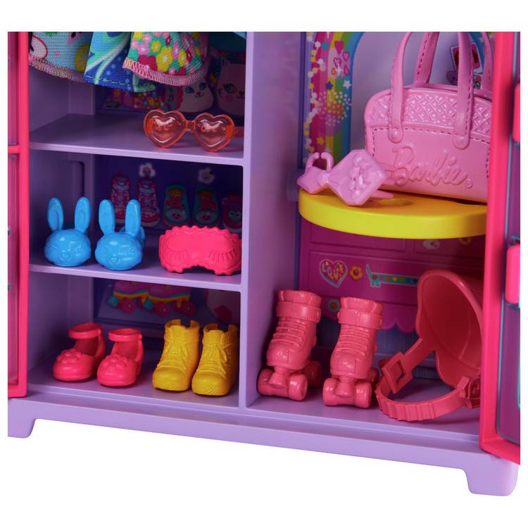 Barbie Chelsea doll closet playset with 15 accessories, UK version